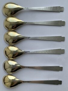 Комплект бакинских десертных ложек 875 пробы в коробке, 6 шт
