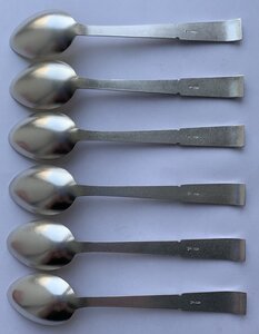 Комплект таллинских чайных ложек 875 пробы в коробке, 6 шт.