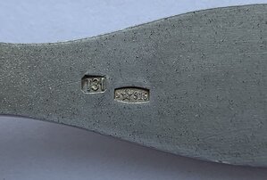 Комплект таллинских эмалевых чайных ложек 916 пробы, 6 шт.