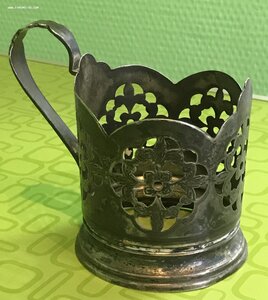 Серебряный подстаканник 78 грамм, серебро 875 со звездой