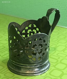 Серебряный подстаканник 78 грамм, серебро 875 со звездой