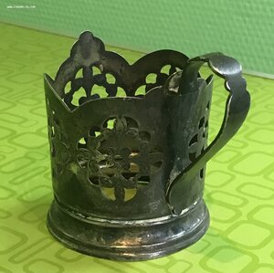 Серебряный подстаканник 78 грамм, серебро 875 со звездой