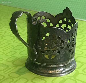 Серебряный подстаканник 78 грамм, серебро 875 со звездой