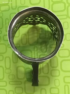 Серебряный подстаканник 78 грамм, серебро 875 со звездой