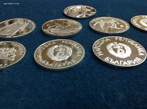 11 монет Болгарии Серебро Олимпиада с 1973 по 2000 гг