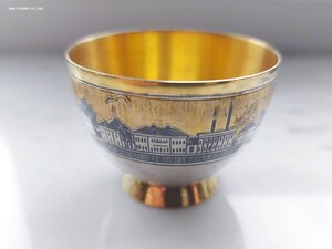 Редкая стопка "Великий Устюг" Северная чернь, 1968 г. Сереб