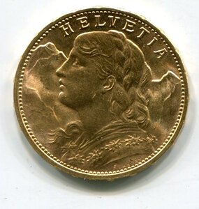 Швейцария. 20 франков 1913