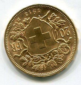 Швейцария. 20 франков 1913