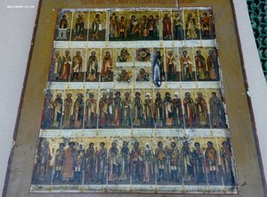 Большая икона " Целебник ". 19 век. Размер 44 на 38 см.