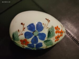 Яйцо  крупное Христос Воскресе фарфор роспись