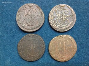 4 монеты 1789.1790,1791,1792 года