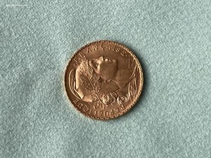 20 Франков 1906, золото, отличная