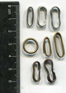 Кольца - серебро, бронза, медь.