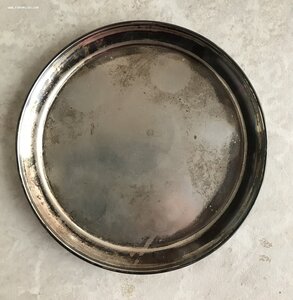 Коньячный набор (графин, 6 рюмок, поднос), серебро, ТФ8.