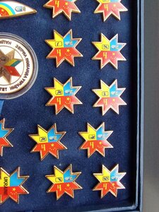 Комплект знаков НОК Украины , Олимпиада Китай BEIJING 2022 г