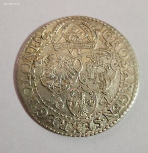 6 грошей 1596 г. Сигизмунд III Мальброк. Malbork (шостак)