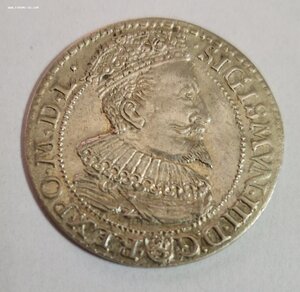 6 грошей 1596 г. Сигизмунд III Мальброк. Malbork (шостак)