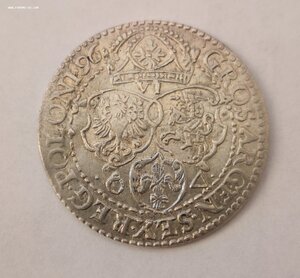 6 грошей 1596 г. Сигизмунд III Мальброк. Malbork (шостак)