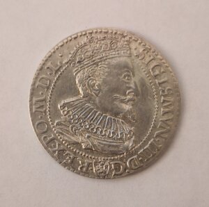 6 грошей 1596 г. Сигизмунд III Мальброк. Malbork (шостак)