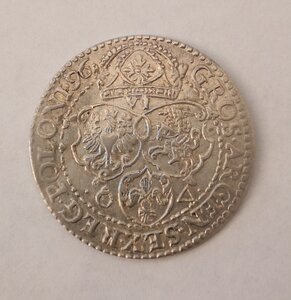 6 грошей 1596 г. Сигизмунд III Мальброк. Malbork (шостак)