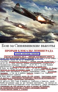 ОВ-1 ст № 13.637 ЛЁТЧИК ИЛ-2 БАЛТИЙСКИЙ ФЛОТ за ЛЕНИНГРАД