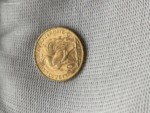 20 Франков Франция золото 1908 люкс