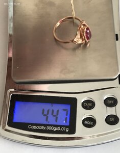 Золотое кольцо с корундом СССР. Корунд, золото 583 проба #1