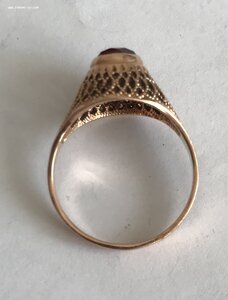 Золотое кольцо с корундом СССР. Корунд, золото 583 проба #2