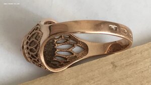 Золотое кольцо с корундом СССР. Корунд, золото 583 проба #2