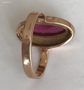 Золотое кольцо с корундом СССР. Корунд, золото 583 проба #3