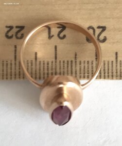 Золотое кольцо с корундом СССР. Корунд, золото 583 проба #3