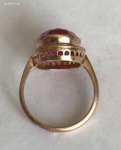 Золотое кольцо с корундом СССР. Корунд, золото 583 проба #5
