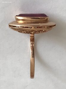 Золотое кольцо с корундом СССР. Корунд, золото 583 проба #6