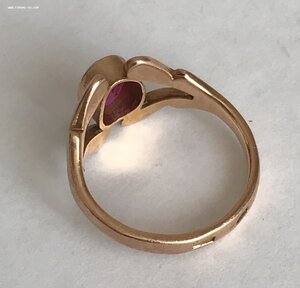 Золотое кольцо с корундом СССР. Корунд, золото 583 проба #9