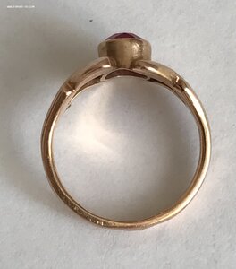 Золотое кольцо с корундом СССР. Корунд, золото 583 проба #9