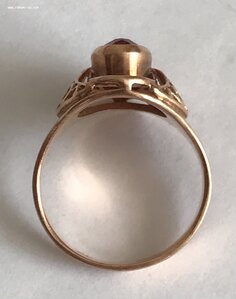 Золотое кольцо с корундом СССР. Корунд, золото 583 проба #14