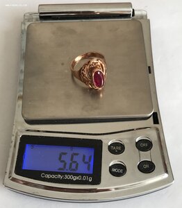 Золотое кольцо с корундом СССР. Корунд, золото 583 проба #14