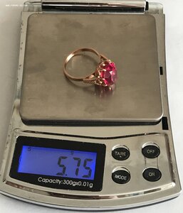 Золотое кольцо с корундом СССР. Корунд, золото 583 проба #16