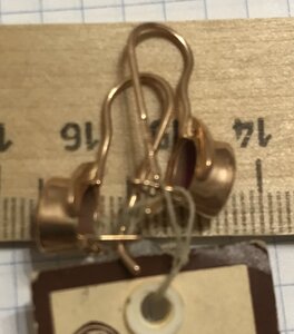 Золотые серьги с корундом СССР. Корунд, золото 583 проба #5