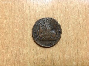 Сибирская монета 1копейка 1773 года