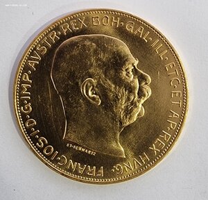 Австрия 100 корон 1915 год Золото