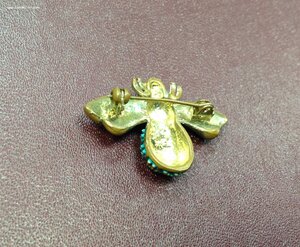 Голубая Чехословацкая Пчела бижутерия Брошка