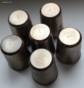 СТОПКИ, серебро 875, 6 шт