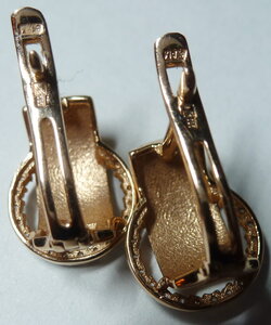 Серьги разные золото 585