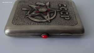 Портсигар Агитация, серебро 875 пр