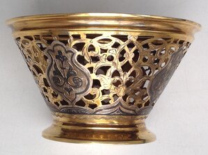 Набор рюмки + ваза серебро.