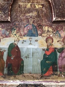 Большая храмовая икона Тайная Вечеря. По золоту. Ковчег.
