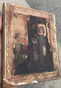Икона Святой Тихон Калужский Чудотворец. По золоту.