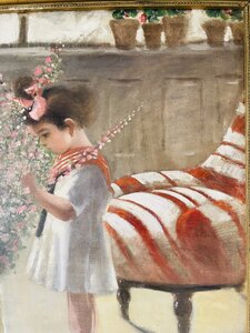 Девочка с цветрами худ Honkev.H 90 х 105см