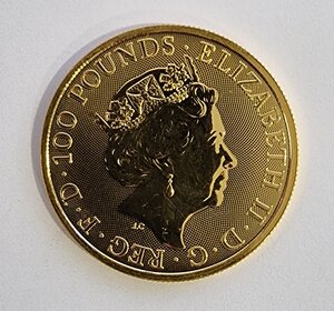 Великобритания 100 фунтов 2020 год Королевский герб